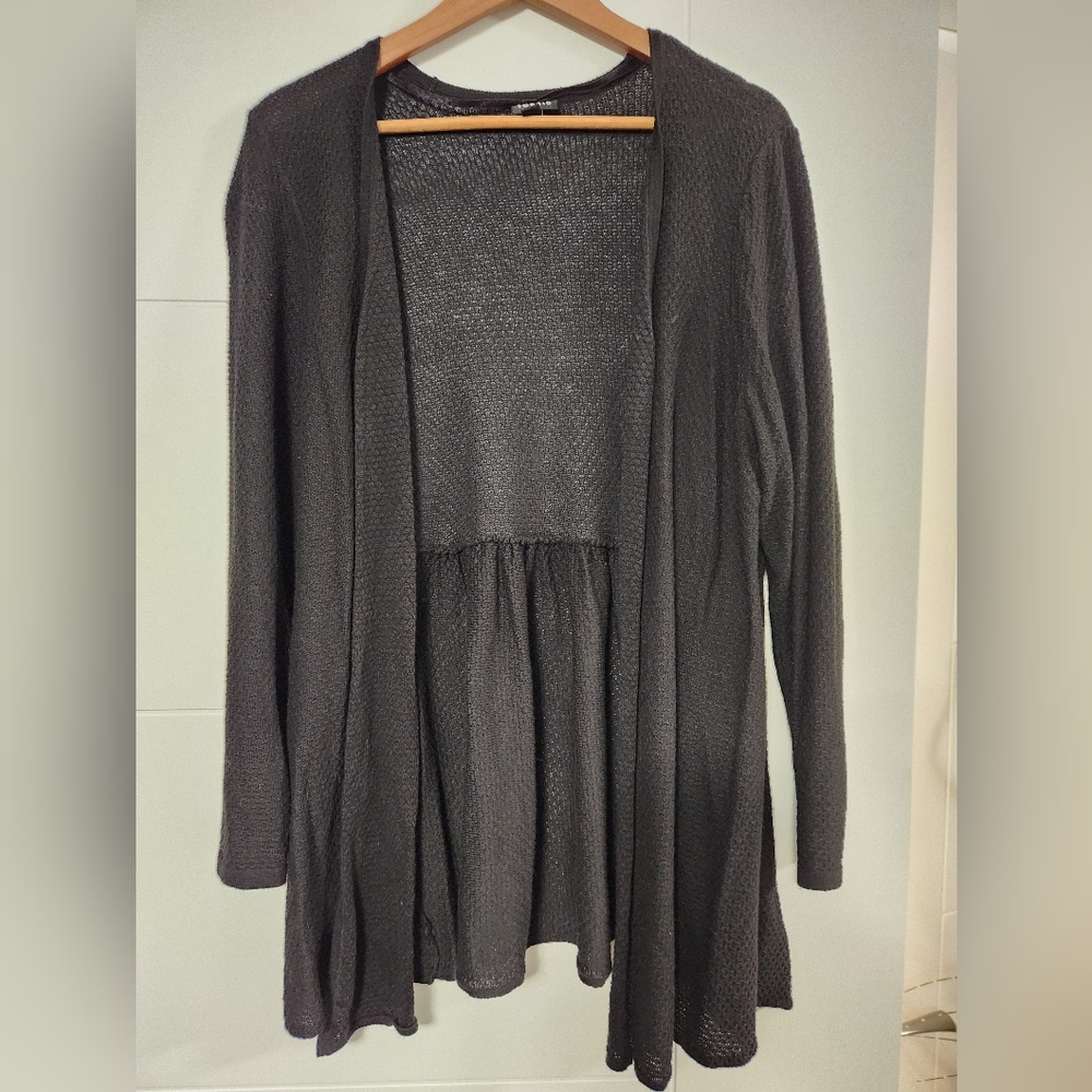 Torrid Black Open-Front Cardigan